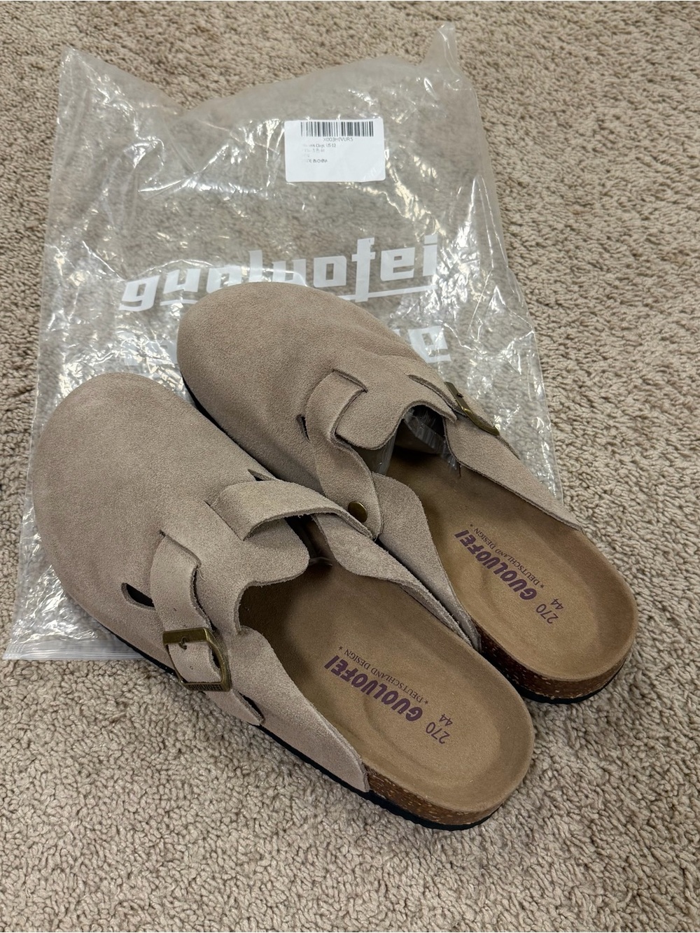 Suede Clogs - Size 44 (Women 12) NEW Closed Toe Arch Support NEW Shoes Sandals